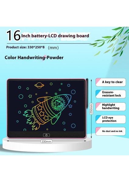 16 Inç 13 Inç LCD Çizim Tahtası Büyük Boy Yazı Tahtası Küçük Yazı Tahtası Grafiti Tahtası Çizim Tahtası El Yazısı Tahtası (Yurt Dışından)
