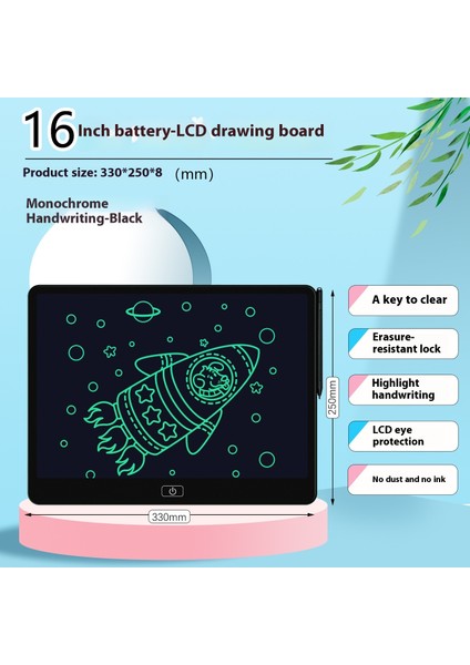 16 Inç 13 Inç LCD Çizim Tahtası Büyük Boy Yazı Tahtası Küçük Yazı Tahtası Grafiti Tahtası Çizim Tahtası El Yazısı Tahtası (Yurt Dışından)