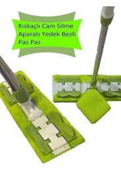 Yumuşak Mikrofiber Yedek Bezli Çok Amaçlı Yer ve Yüzey Temizleme Mopu