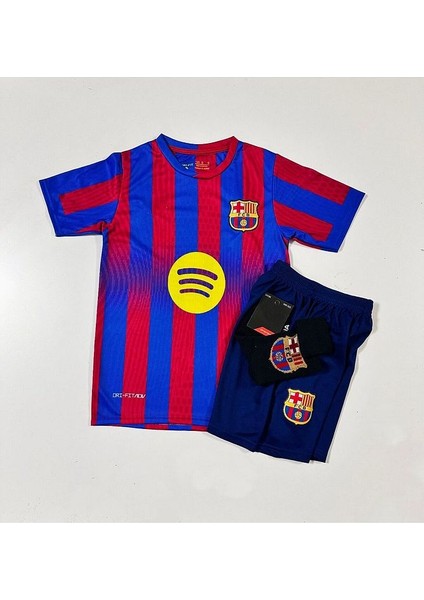 F.c B.a.r.c.e.l.o.n.a 2025/26 Yeni Sezon Lamine Yamal Çocuk Forması 4'lü Set (Çubuklu-10) Armalı fiyatları