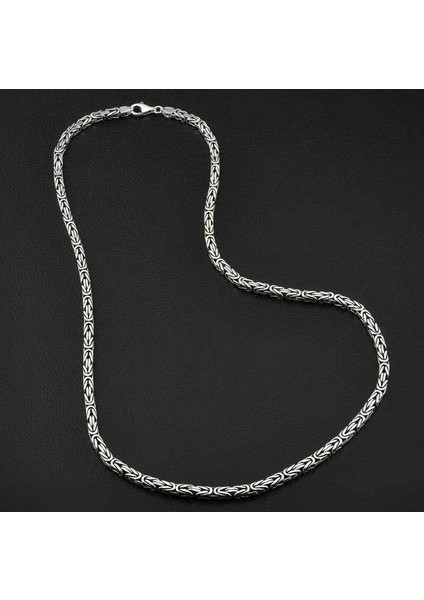 Gümüş Kral Zincir - 6 mm Köşeli - 50 cm modelleri