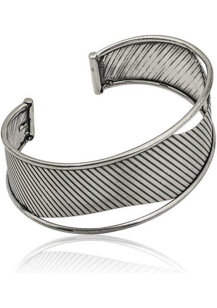 Gümüş Eskitme Desenli Bayan Bilezik fiyatları