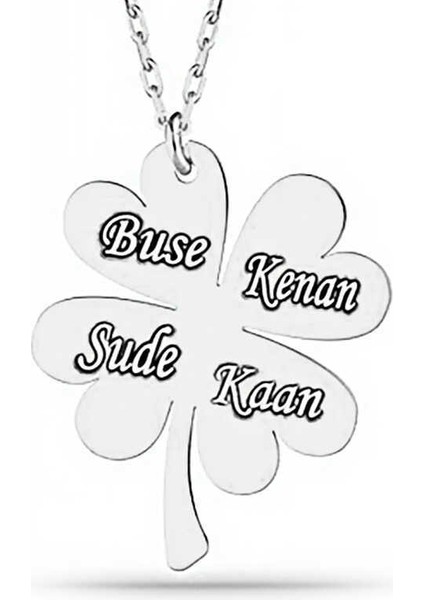 Gümüş Dört Yaprak İsimli Yonca Bayan kolye