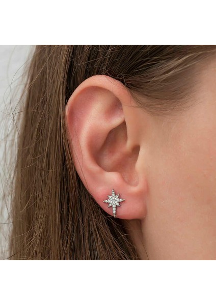 Gümüş Kutup Yıldızı Küpe fiyatları