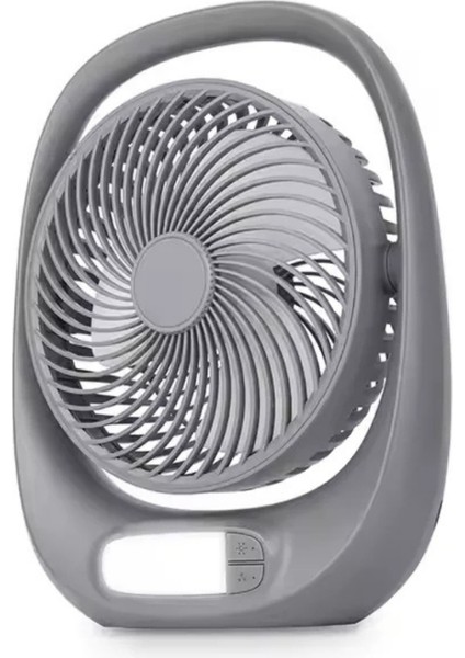 Auhma AUFN01 7 Inç Şarjlı Masaüstü Vantilatör LED Işıklı Sessiz 3 Kademeli