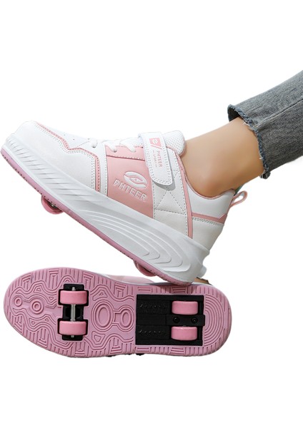 Velcro Yürüyüş Ayakkabıları Çocuk Paten Spor Paten Ayakkabıları (Yurt Dışından)