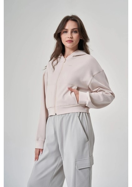 Kadın Fermuarlı Kum Rengi Sweatshirt 1529109-KUM modelleri