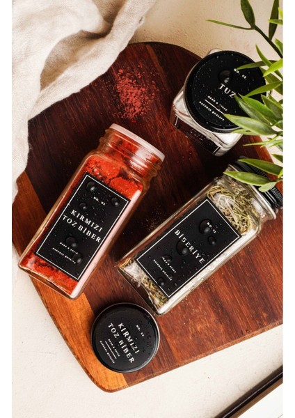 12'li Cam Baharatlık Seti Kapaklı Etiketli Baharatlık Takımı MH00SYH12 fırsatları