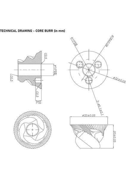 Yedek Paslanmaz Çelik Konik Öğütücü Freze Seti, 48 mm Yedek Parça Aksesuarları Saeco Magic/royal/strato ve Diğerleri Için (Yurt Dışından) modelleri
