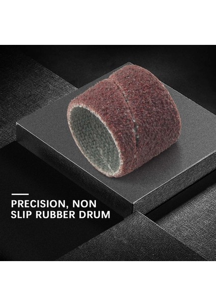 Jumbo 51 Parça Tambur Zımparalama Seti - Dremel'e Uygun - Kauçuk Tambur Mandrelleri Dahil - 1/2, 3/8 ve 1/4 Inç (Yurt Dışından)