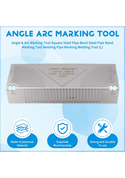 Açı ve Ark Işaretleme Aracı Kare Çelik Boru Bükümü Çelik Boru Bükümü Işaretleme Aracı Kaynak Kare Boru Işaretleme Kaynak Aracı L (Yurt Dışından)