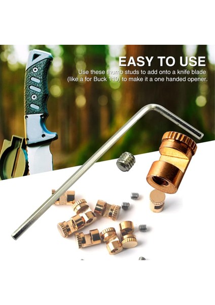 Buck 110 Bıçağı Için 1 Set Başparmak Saplaması Altıgen Anahtarlı Yedek (Yurt Dışından)