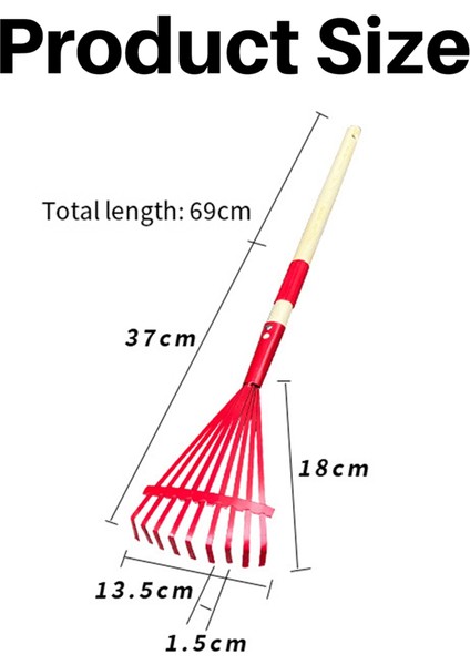2 Adet Metal Çocuk Tırmığı Sert Ağaç Saplı 27 Inç Küçük Tırmık Bahçecilik Için Mini Tırmık Çocuk Bahçe Çim Bahçe Aletleri (Yurt Dışından) modelleri