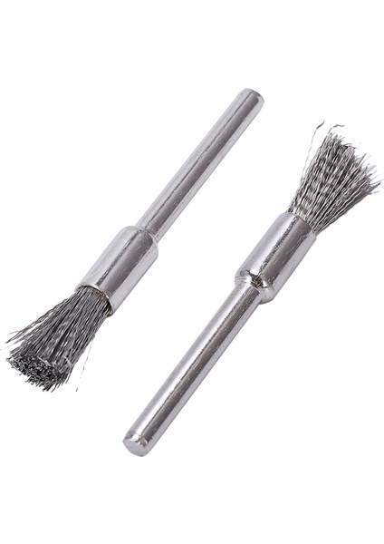 10 Adet Paslanmaz Çelik 1/4 Inç (6 Mm) Kalem Tel Fırça #532 1/8 Inç (3 Mm) Saplı Dremel ve Uyumlu Döner Alet Için (Yurt Dışından)