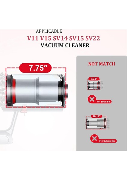 Dyson V11 V15 SV14 SV15 SV15 Sv2 Elektrikli Süpürge Parçaları Toz Toplama Kovası Için Toz Kabı Yedek Parçaları (Yurt Dışından) modelleri