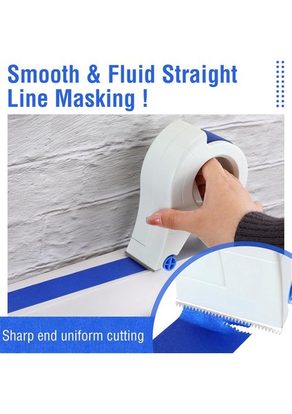 2 Paket Maskeleme Boya Bandı Aplikatörü, Her Biri Beyaz Mavi 1,4 Inç Boyacı Bandı, Taşınabilir Maskeleme Seti Keskin Bant Kesici (Yurt Dışından) fiyatları