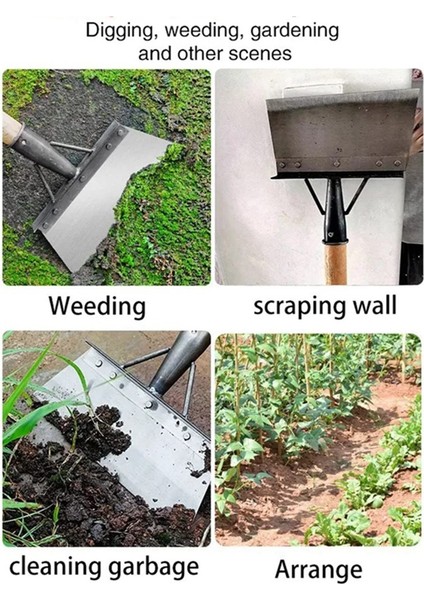 Temizleme Küreği, Kare Bahçe Küreği Kürek Manganez Çelik Düz Kürek Direk Dahil Değil, Çim Kenarları ve Yabani Ot Temizleme 30CM (Yurt Dışından) fiyatları