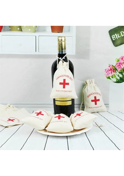 20 Adet Düğün Hediyelik Eşya Çantası Seti Çantalar Misafirler Için Hediye Kızıl Haç Pamuklu Keten Keseler Festival Etkinlik Parti (Yurt Dışından) fırsatları