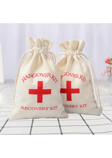 20 Adet Düğün Hediyelik Eşya Çantası Seti Çantalar Misafirler Için Hediye Kızıl Haç Pamuklu Keten Keseler Festival Etkinlik Parti (Yurt Dışından) indirimleri