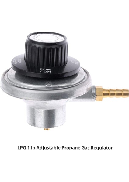 1 Pound Propan Tankı Düşük Basınçlı Ayarlanabilir Gaz Regülatörü 1/4 Inç Tırtıklı Hortum Bağlantısı (Yurt Dışından)