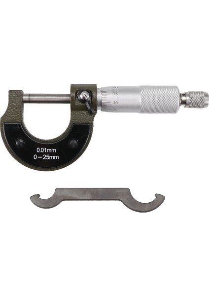 0-25MM Metrik Mikrometre Karbon Çelik Dış Mikrometreler Hassas Aletler Mikrometre Ölçer Ölçer Hassas Ölçüm Aleti (Yurt Dışından)