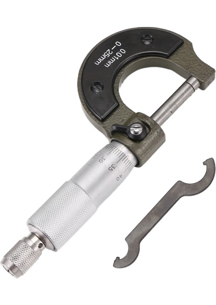 0-25MM Metrik Mikrometre Karbon Çelik Dış Mikrometreler Hassas Aletler Mikrometre Ölçer Ölçer Hassas Ölçüm Aleti (Yurt Dışından)