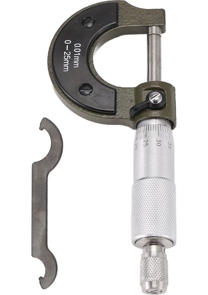0-25MM Metrik Mikrometre Karbon Çelik Dış Mikrometreler Hassas Aletler Mikrometre Ölçer Ölçer Hassas Ölçüm Aleti (Yurt Dışından)