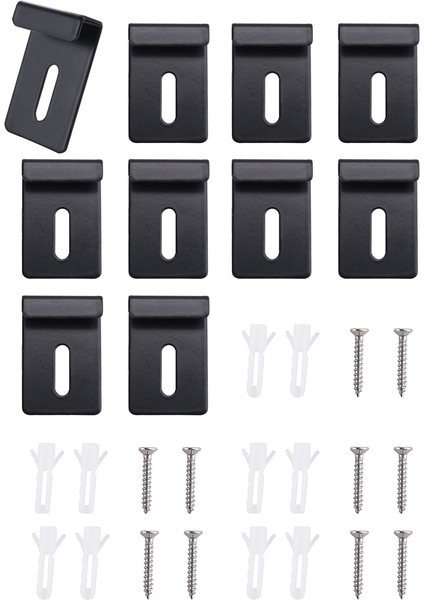 10 Adet Metal Ayna Klipsleri Geniş Kanallı Ayna Askı Klips Takımı Vidalı Klipsli Aynalar Için Büyük Ağır Tutucu Klipsler (Yurt Dışından)