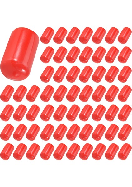100 Adet Kauçuk Uç Kapakları 12MM Id Pvc Yuvarlak Boru Cıvata Kapağı Kapağı Vida Dişi Koruyucuları Kırmızı (Yurt Dışından) fırsatları