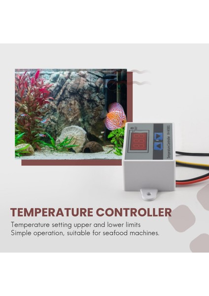 220V Dijital LED Sıcaklık Kontrol Cihazı 10A Termostat Kontrol Anahtarı Probu Yeni (Yurt Dışından)