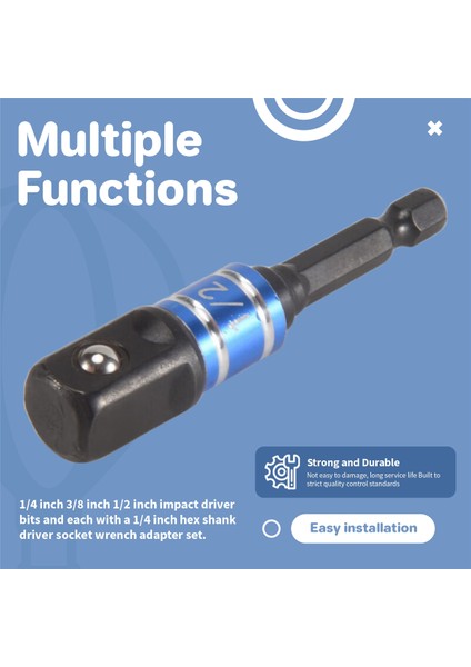 Parça Darbeli Sürücü Soket Adaptörü Seti Manyetik Uzatma Uç Tutucusu ile 1/4 Inç Altıgen Şafttan Kare Sokete Elektrikli Matkabı Somun Sürücüsüne Çevirin (Yurt Dışından) indirimleri