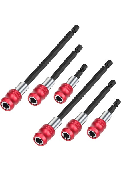 6 Adet Hex Shank Elektrikli Matkap Manyetik Tornavida Bit Tutucu Paslanmaz Çelik Manyetizma Limiti Ayarlanabilir Uzatma Çubuğu (Yurt Dışından)