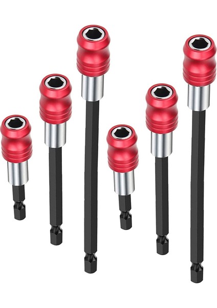 6 Adet Hex Shank Elektrikli Matkap Manyetik Tornavida Bit Tutucu Paslanmaz Çelik Manyetizma Limiti Ayarlanabilir Uzatma Çubuğu (Yurt Dışından)