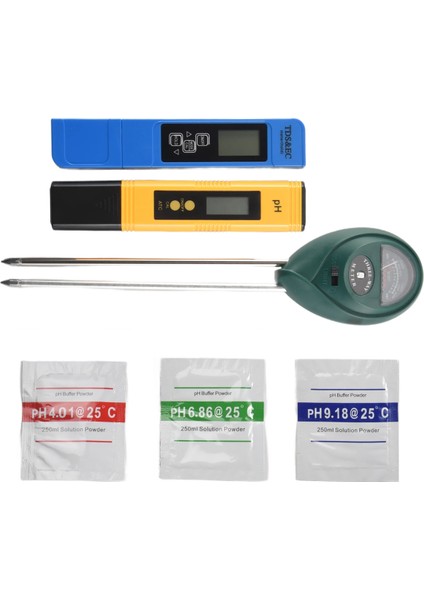 3 Paket Ph Ölçer Tds Ppm Ölçer ve 3'ü 1 Arada Toprak Ph Test Cihazı Ph/ec Dijital Kit Ev, Bahçe, Çim, Çiftlik Için (Yurt Dışından) fiyatları