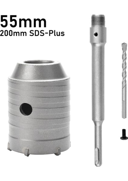 Sds Plus Darbeli Matkaplar Duvar Delme Testeresi Matkap Ucu Seti Kesici Aletler Yuvarlak Şaftlı Beton Çimento Taş Delik Açıcı, 55MM (Yurt Dışından) indirimleri