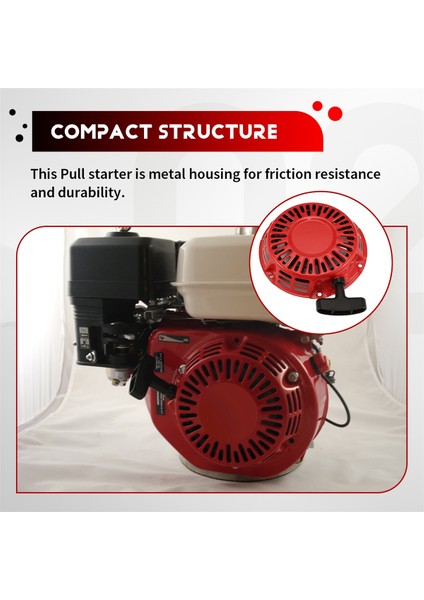 Honda GX200 GX160 Geri Tepmeli Marş Motoru 5.5 6.5hp Kavisli Çubuk Mandalı Motor Için Çekme Başlatma Tertibatı 28400-Z4M-306ZB 27400-Z1 (Yurt Dışından)