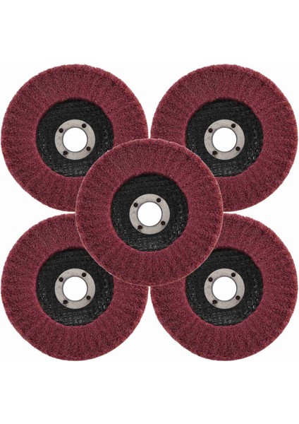5 Adet 4 Inç Naylon Elyaflı Kanatlı Disk Parlatma Taşlama Tekerleği, Açı Taşlama Makinesi Için Ovma Pedi Parlatma Tekerleği (Yurt Dışından)