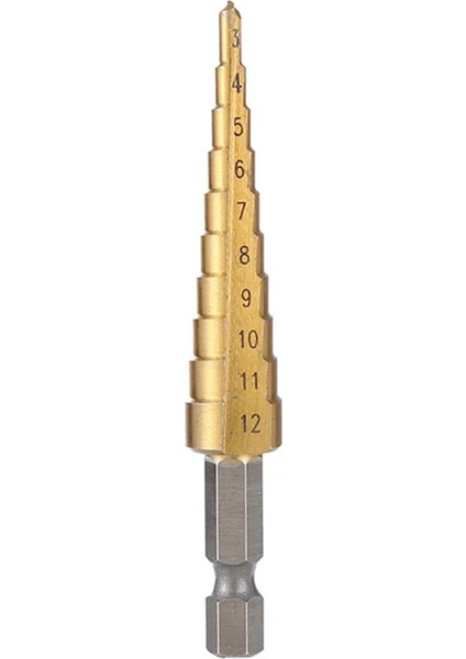 3-12MM Hss Düz Yivli Kademeli Matkap Ucu Ahşap Metal Delik Kesici Çekirdek Matkap Ucu Pagoda Matkap Ucu (Yurt Dışından)