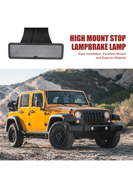 Araba LED Üçüncü Fren Kuyruk Işıkları Jeep Wrangler Jk 07-18 Için Yüksek Montaj Durdurma Işıkları (Yurt Dışından)
