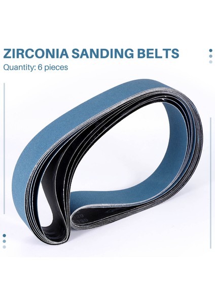 Adet 2 x 72 Inç 120 Grit Zirkonyum Zımpara Bantları Metal Taşlama Cilalama (Yurt Dışından)