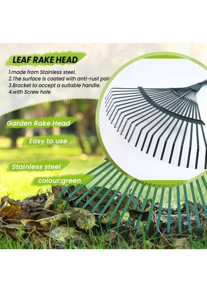42CM Çelik Fan Tırmık Başlığı Yedek Ağır Tırmık Başlığı Bahçe Çim Patio Yapraklar Yaprak Çim 22 Diş (Yurt Dışından)