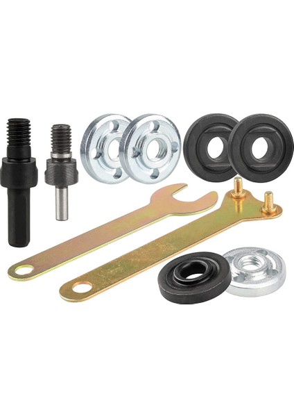 Matkap Açı Taşlama Adaptörü Flanş Somun Parça Seti, 3 Set Yedek Taşlama Flanş Somunları ve Anahtar Dönüşüm Aracı (Yurt Dışından)