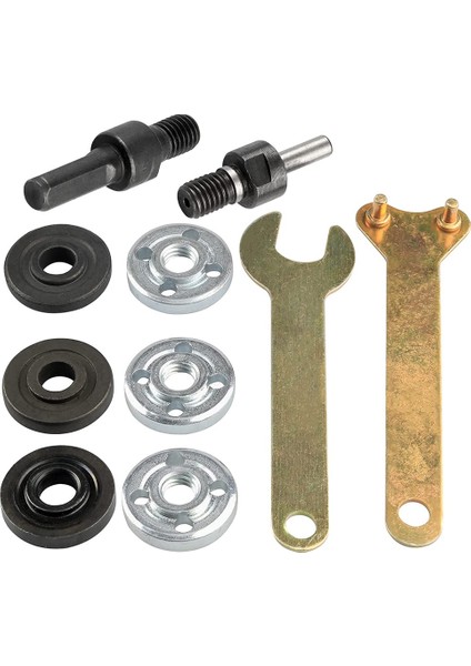 Matkap Açı Taşlama Adaptörü Flanş Somun Parça Seti, 3 Set Yedek Taşlama Flanş Somunları ve Anahtar Dönüşüm Aracı (Yurt Dışından) fırsatları