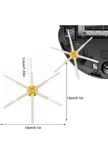 Irobot Roomba 600/700/500 Için 6 Köşe Yan Fırça Aksesuarları, Yan Fırça Aksesuarları Yedek Parçaları (Yurt Dışından) fiyatları