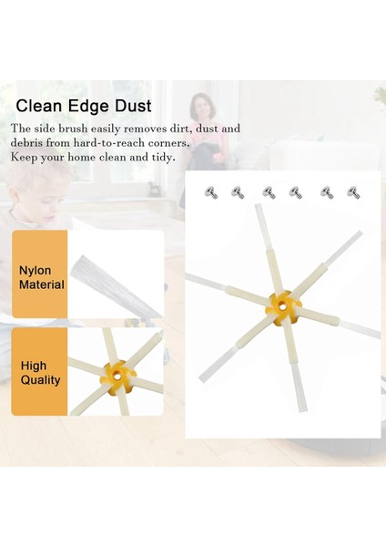 Irobot Roomba 600/700/500 Için 6 Köşe Yan Fırça Aksesuarları, Yan Fırça Aksesuarları Yedek Parçaları (Yurt Dışından) modelleri