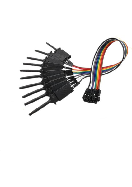 Test Kancası Klipsi Mantık Analizörü Test Klasörü Jumper Tel Dupont Kablo USB Saleae 24M 8ch (Yurt Dışından)