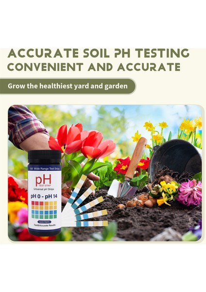 Toprak Ph Test Şeritleri 100 Şerit Toprak Test Cihazı 0-14 Ph Toprak Testi, Toprak Ph Test Şeritleri, Toprak Için Bitki Test Cihazı, Ph Test Şeritleri (Yurt Dışından) indirimleri