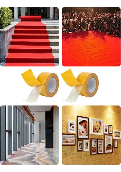 Çift Taraflı Halı Bandı Ağır Hizmet Tipi, Kolay Yırtılabilen Yüksek Yapışkanlı Halı Bandı, 66FT Bant (Yurt Dışından) indirimleri