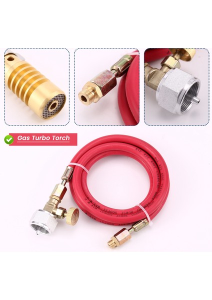 Mapp Gaz Turbo Torç Sıhhi Tesisat Turbo Torç Hortumlu Lehim Propan Kaynak Takımı Için (Yurt Dışından)