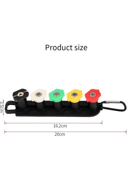 1.3mm Yüksek Basınçlı Araba Yıkama Nozulu Takımı Nozul Tutucu 5 Nozul Temizlik Için Hızlı Bağlantı (Yurt Dışından)